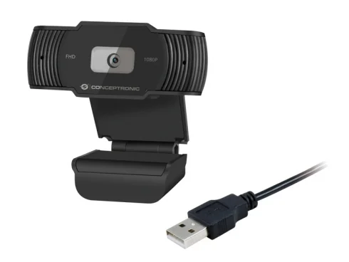 Webcam Conceptronic AMDIS04B Full HD 1080p com Microfone USB Preto - Imagem 3