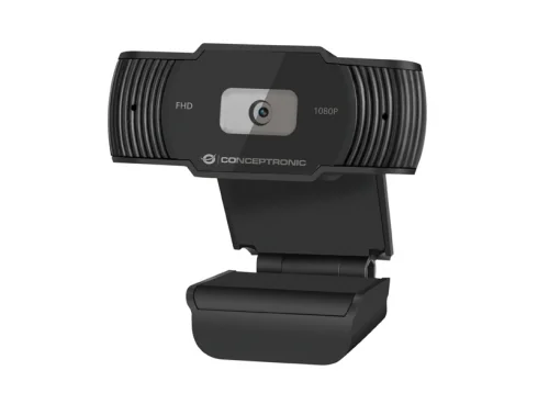 Webcam Conceptronic AMDIS04B Full HD 1080p com Microfone USB Preto