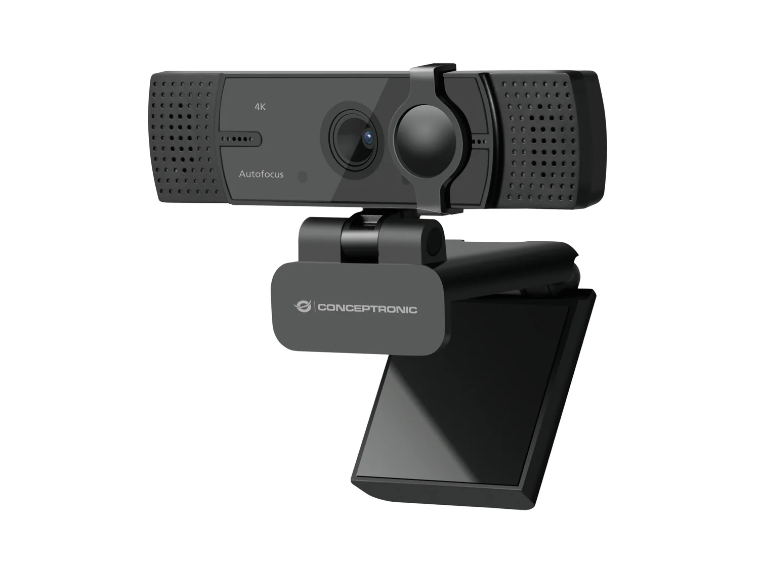 Webcam USB Conceptronic AMDIS07B 4K Ultra HD, 16MP, autofoco, duplo microfone, preta