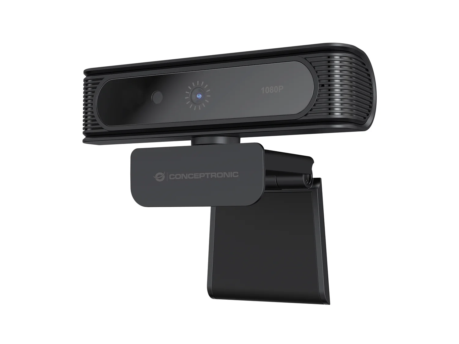 Webcam USB Conceptronic AMDIS09B Full HD 1080p, 2MP, Windows Hello, microfone, preta - Imagem 1