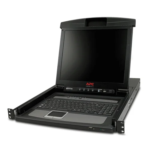 Consola rack APC com KVM analógico 8 portas e LCD 17 polegadas - Imagem 1