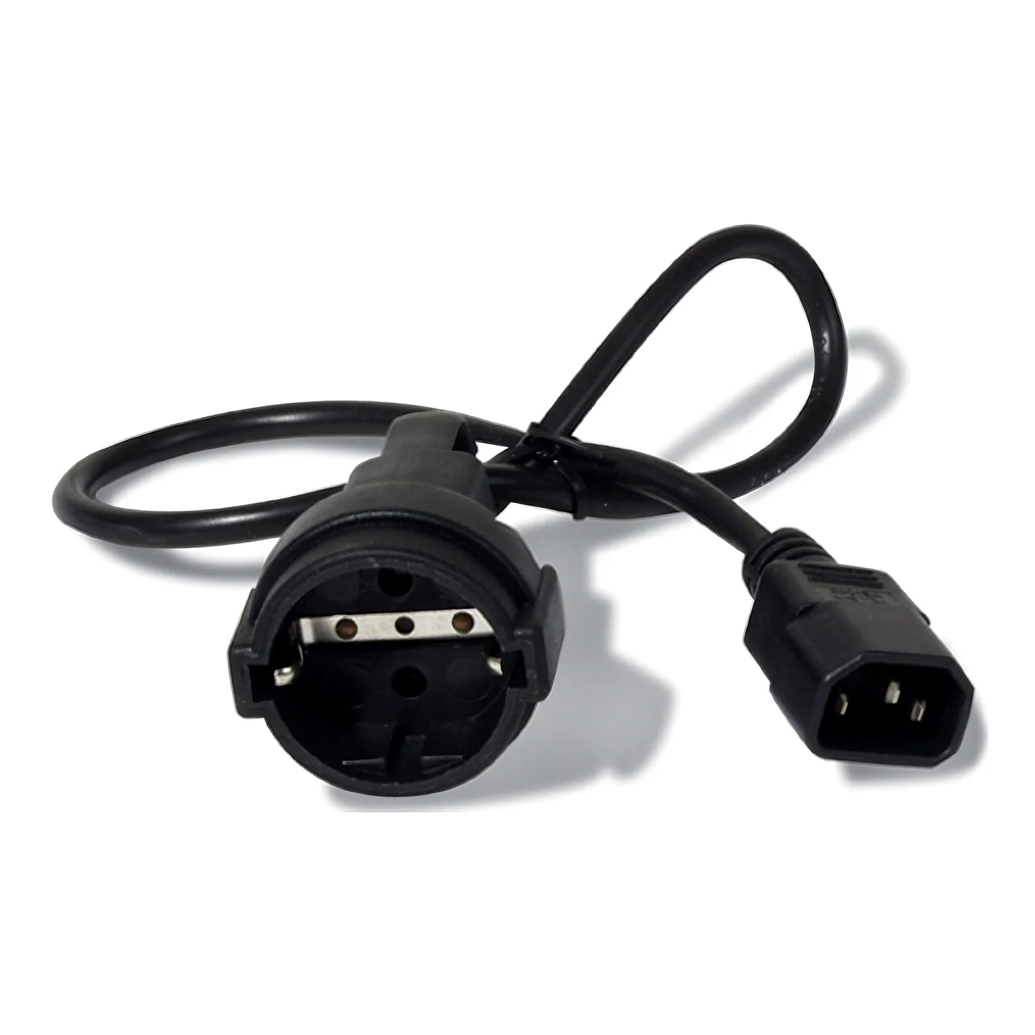 Cabo de alimentacao APC AP9880 10A 230V 0,6m C14 para Schuko CEE7/7 preto - Imagem 1