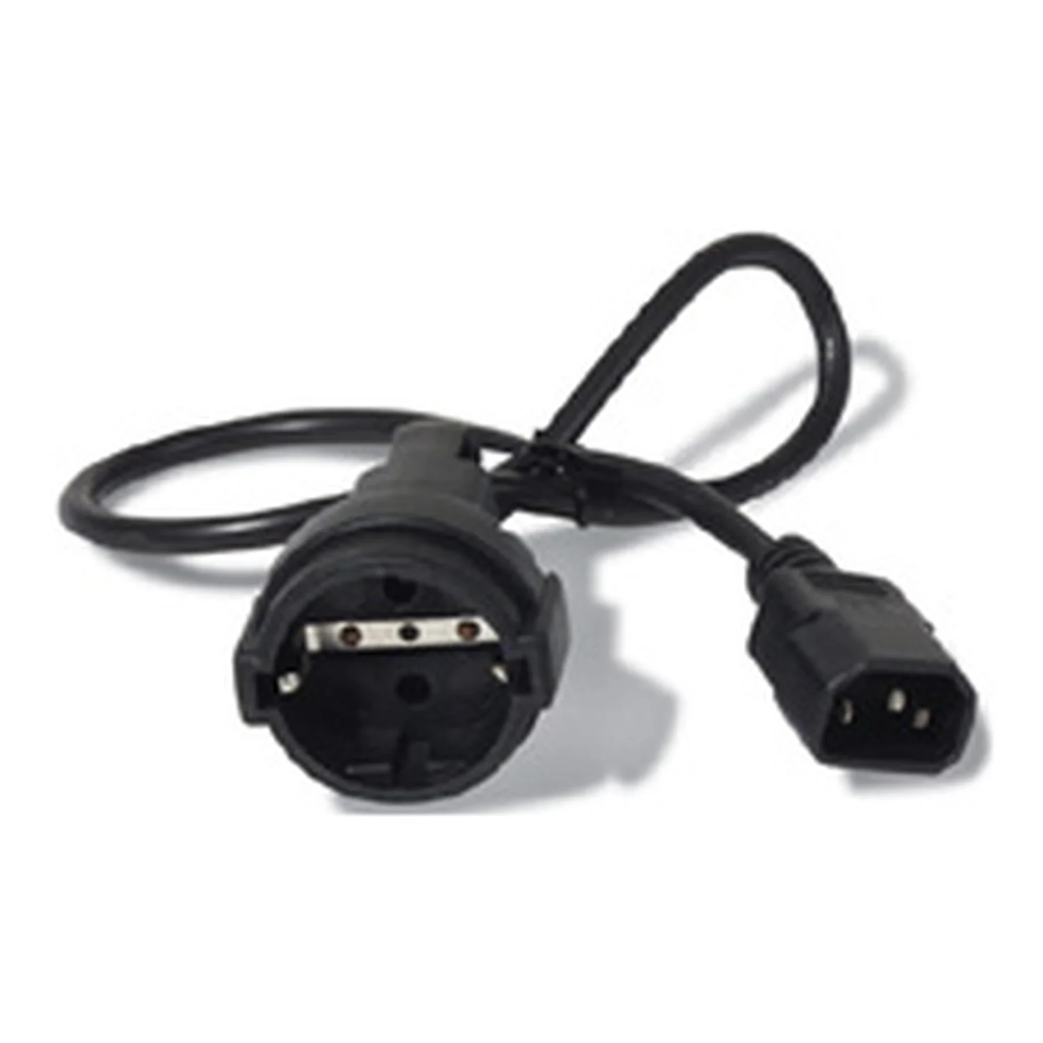 Cabo de alimentacao APC AP9880 10A 230V 0,6m C14 para Schuko CEE7/7 preto - Imagem 3