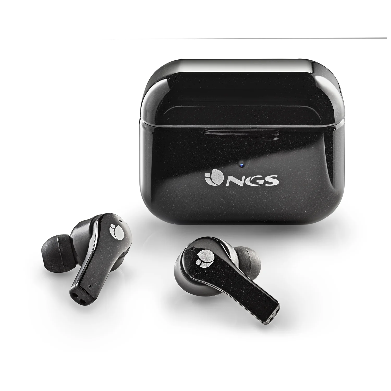 Auriculares Bluetooth True Wireless NGS Artica Bloom até 24h Autonomia USB-C | Preto - Imagem 2