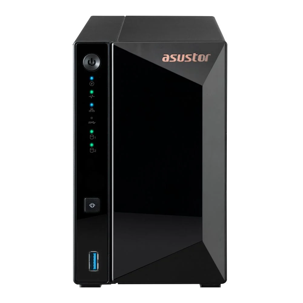 Servidor NAS 2 Baías Asustor Drivestor 2 Pro AS3302T V2, Quad-Core 1.7GHz, 2GB DDR4, 2.5GbE