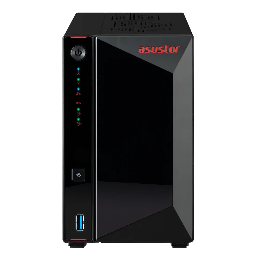 NAS Asustor Nimbustor 2 Gen2 AS5402T 2 baías Intel Celeron N5105 4GB DDR4 Dual 2.5GbE - Imagem 1