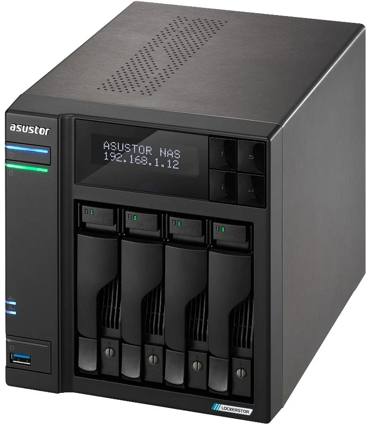 NAS de secretária Asustor Lockerstor 4 Gen 2 AS6704T 4 baias Intel N5105 4GB DDR4 - Imagem 4