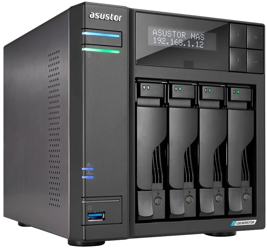 NAS de secretária Asustor Lockerstor 4 Gen 2 AS6704T 4 baias Intel N5105 4GB DDR4 - Imagem 2