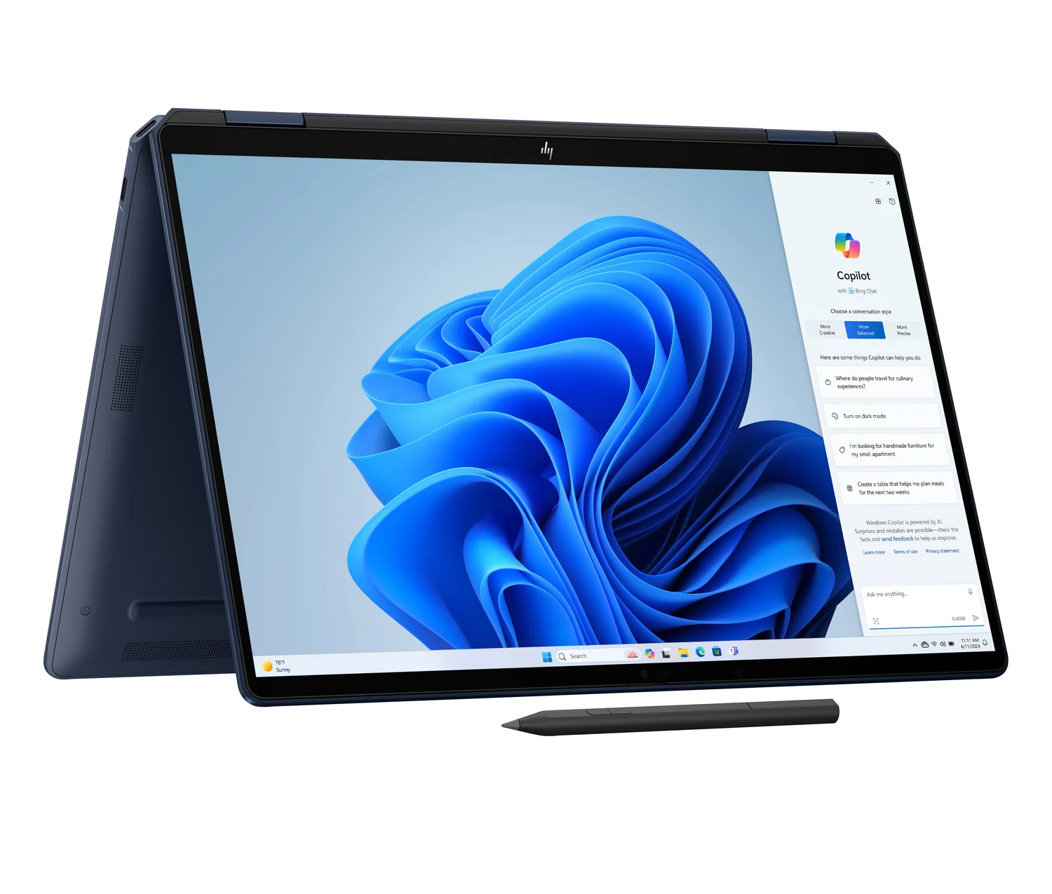 Portátil HP OmniBook 14-FH0004NP 14" 3K OLED Touch Intel Core Ultra 7 258V 32GB 1TB Windows 11 Home Azul - Imagem 5