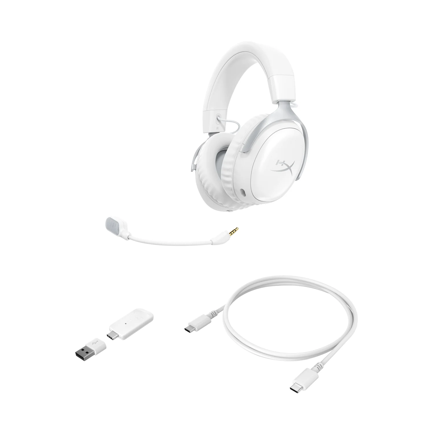 Auscultadores Gaming HyperX Cloud III S Wireless 2,4 GHz Bluetooth Branco - Imagem 8