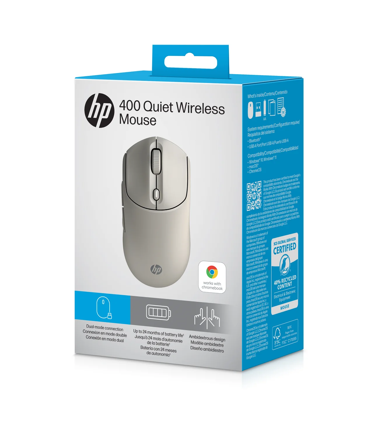 Rato Sem Fios HP 400 Quiet Silencioso Bluetooth 5.2 Bege Maple - Imagem 13