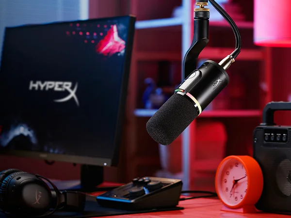 Microfone dinâmico HyperX FlipCast USB-C/XLR cardioide 192kHz preto - Imagem 13