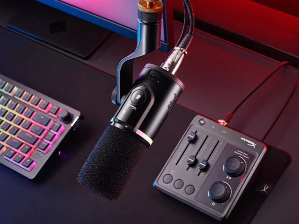 Microfone dinâmico HyperX FlipCast USB-C/XLR cardioide 192kHz preto - Imagem 15