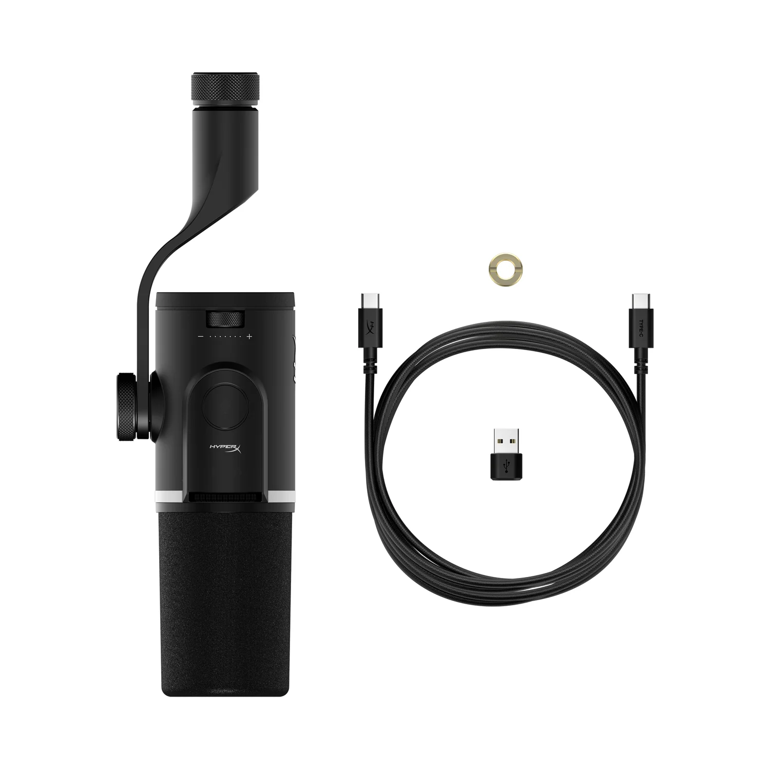Microfone dinâmico HyperX FlipCast USB-C/XLR cardioide 192kHz preto - Imagem 8