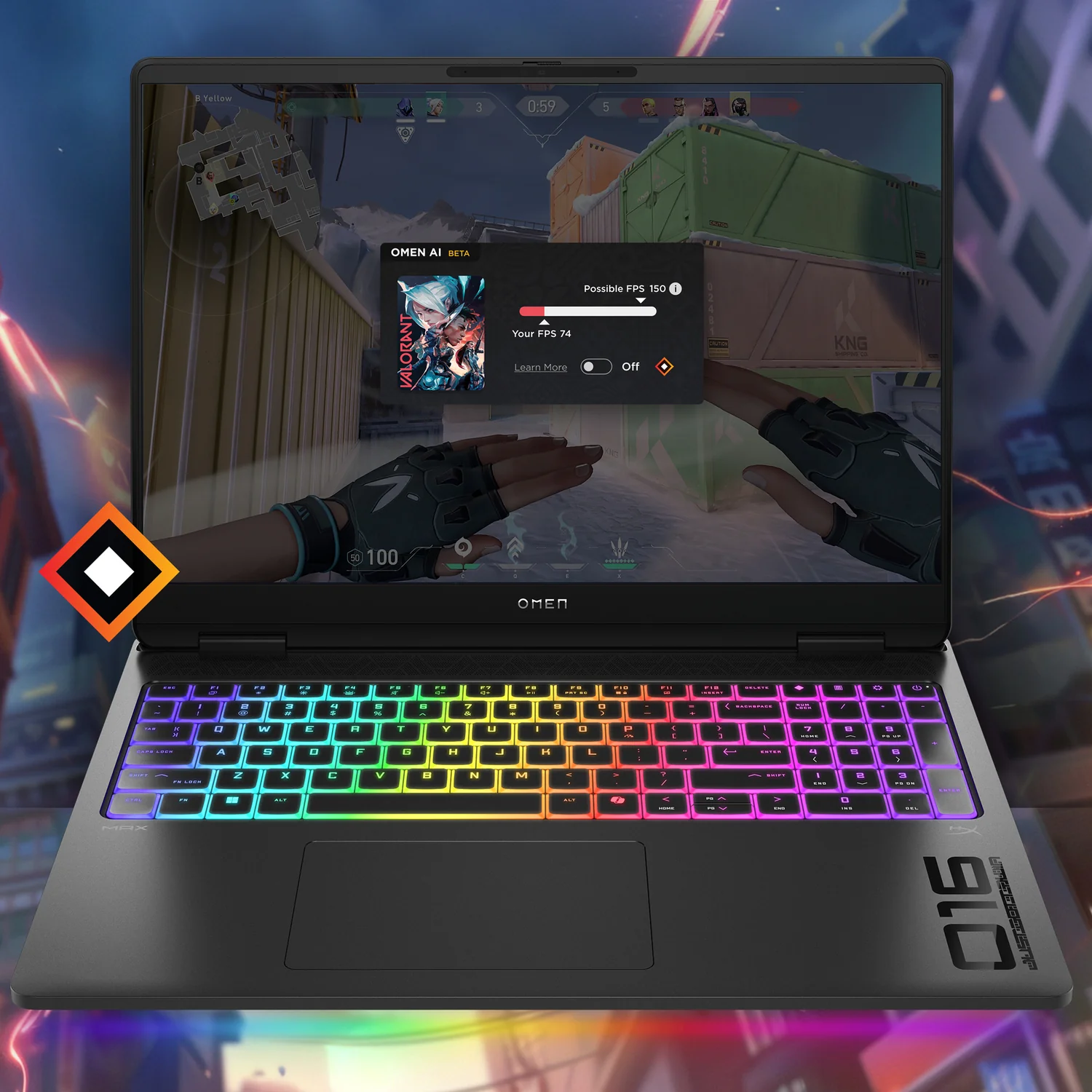 Portátil Gaming HP OMEN 16-ah0004np 16" Intel Core Ultra 9 275HX 64GB 2TB SSD OLED 240Hz Preto - Imagem 5