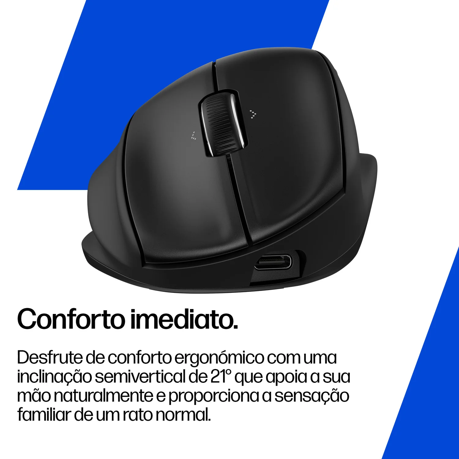 Rato ergonómico HP 720M sem fios com inclinação semi-vertical - Imagem 3