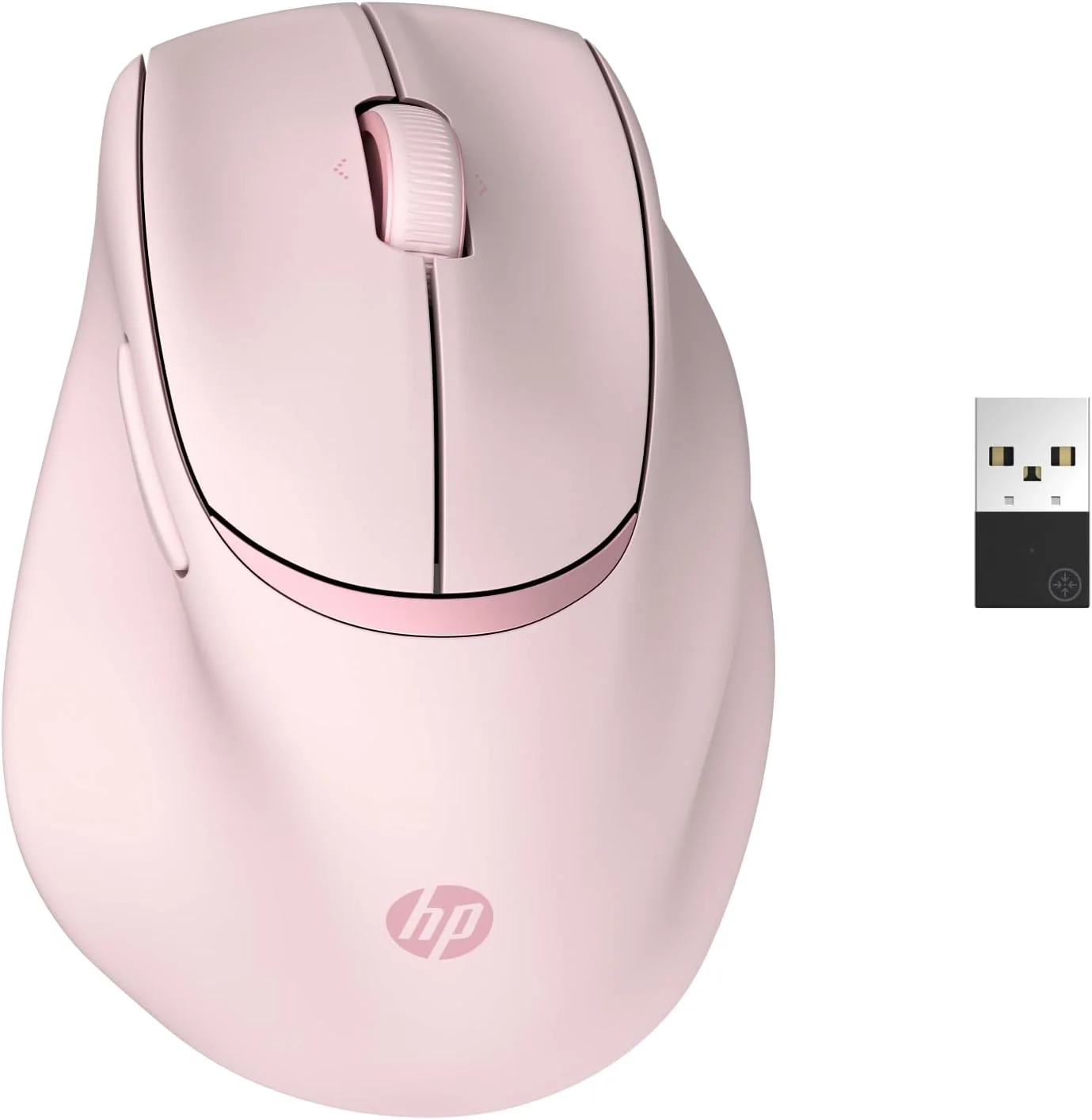Rato Ergonómico Sem Fios HP 720M Rosa 6000 DPI Bluetooth Recarregável
