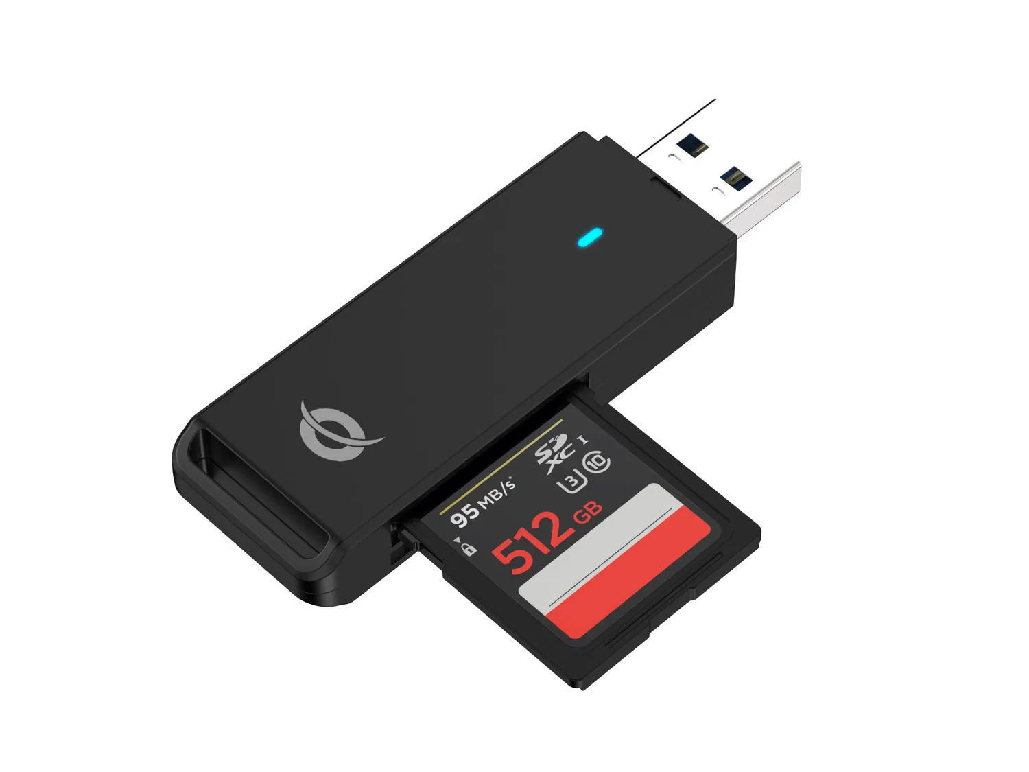 Leitor de cartões Conceptronic BIAN02B 2 em 1 USB 3.0 SD e microSD preto - Imagem 4