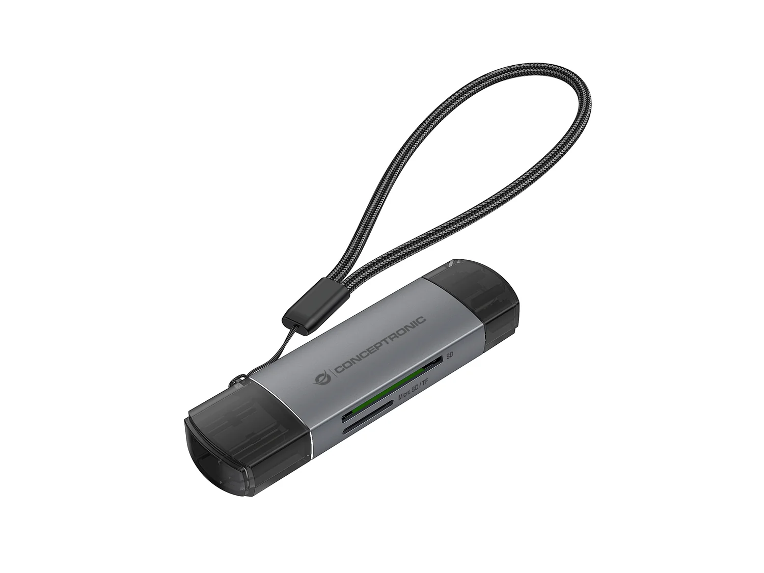 Leitor de Cartões USB 3.0 Conceptronic BIAN05G Dual Plug SD/MicroSD - Imagem 5