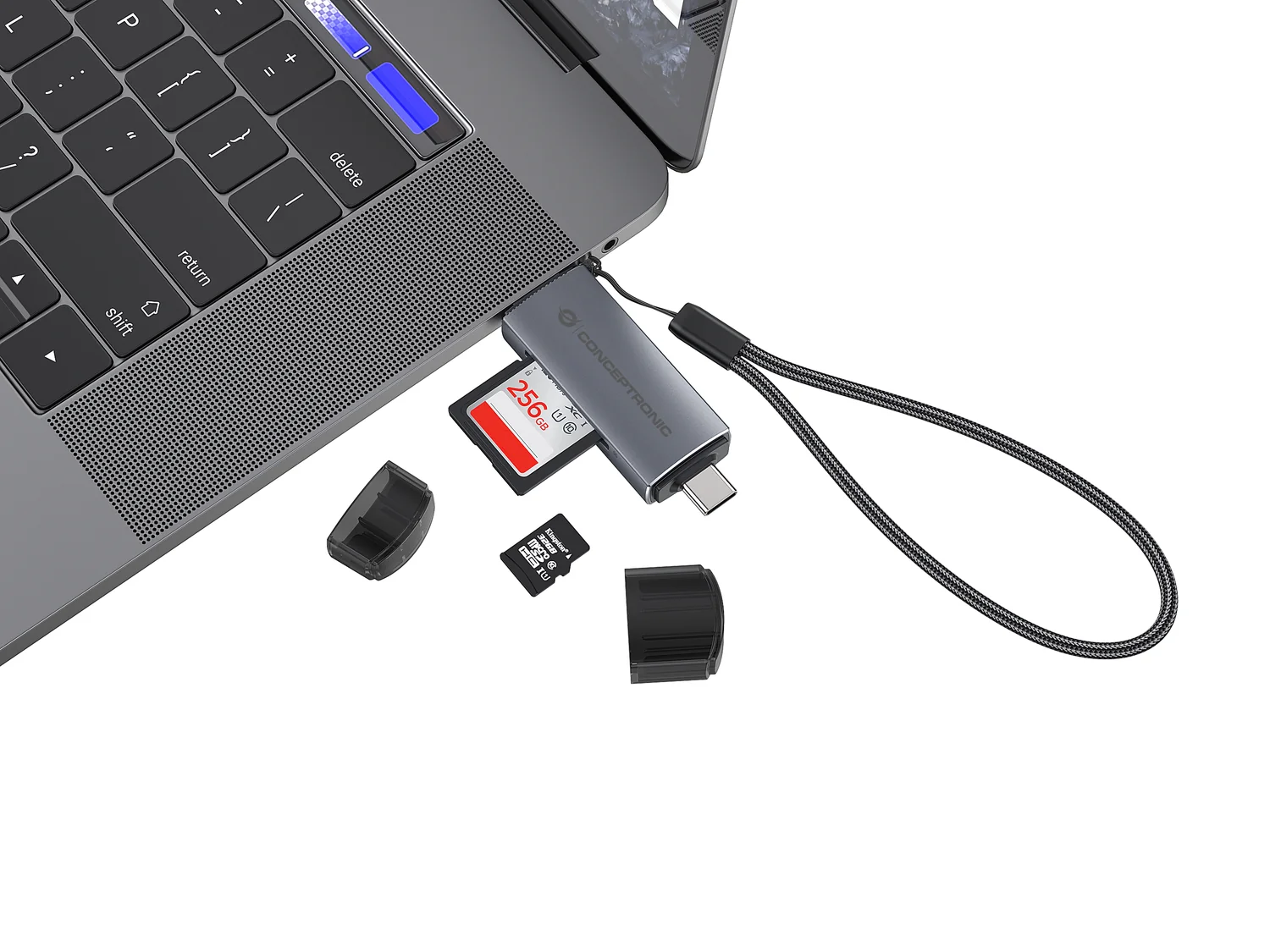 Leitor de Cartões USB 3.0 Conceptronic BIAN05G Dual Plug SD/MicroSD - Imagem 8