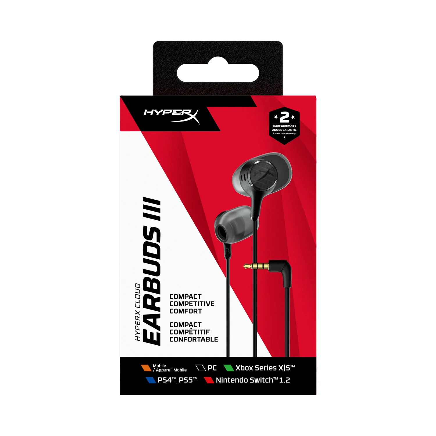 Auriculares HyperX Cloud Earbuds III Preto para PC, Nintendo Switch e Comandos de Consola