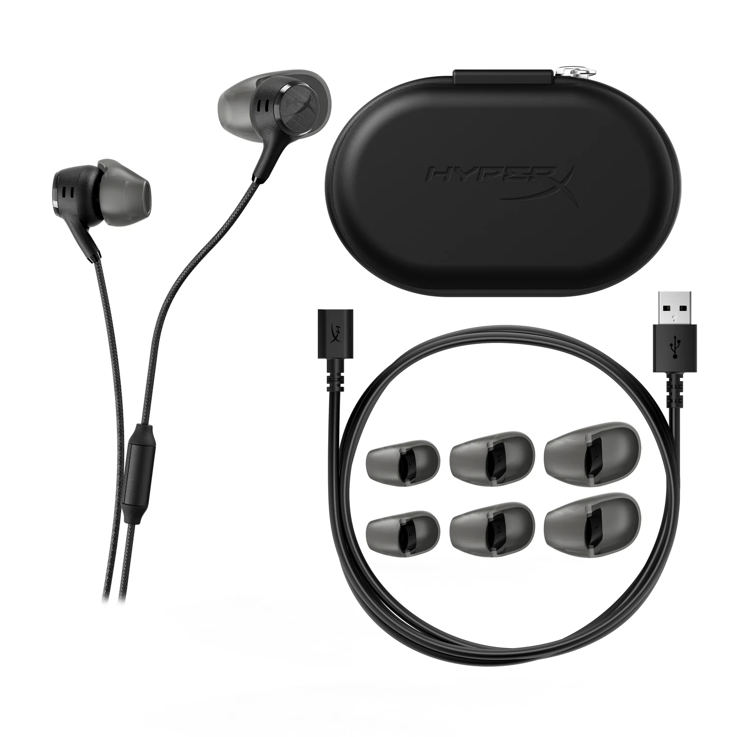 Auriculares HyperX Cloud Earbuds III S Preto com Estojo e Adaptador USB-C para PC, Nintendo Switch e Consolas - Imagem 3