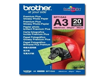 Papel fotográfico A3 Brother BP71GA3 brilhante 260 g/m² 20 folhas