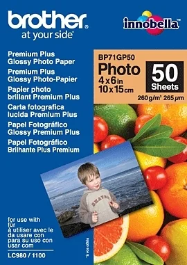 Papel Fotográfico Brother BP-71GP50 Glossy 10x15 cm 50 Folhas