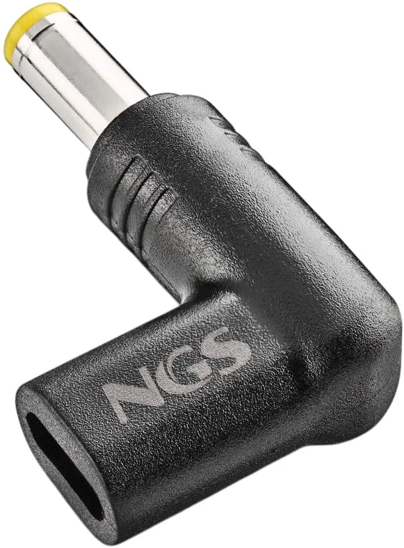 Adaptador de Carregamento NGS Bud-T USB-C para Portáteis Toshiba 2 Pontas Preto - Imagem 2