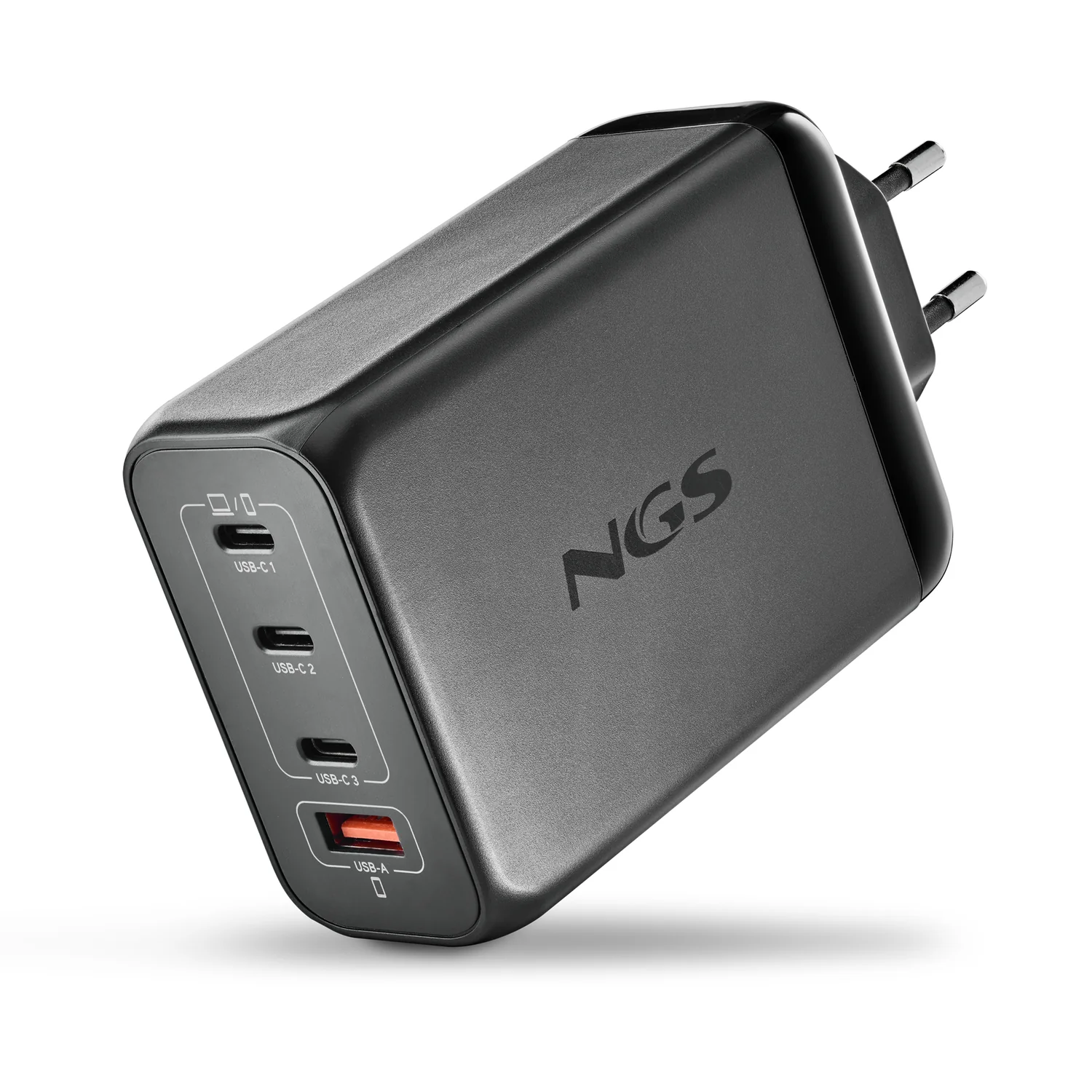 Carregador de Parede NGS BUD 240W GaN 4 Portas USB-C + USB-A Carregamento Rápido