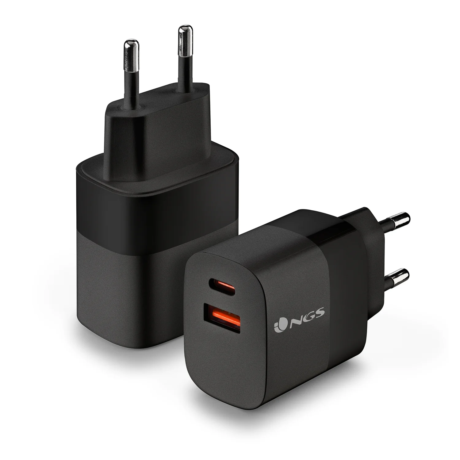 Carregador de Rede NGS 33W GaN USB-C e USB-A Quick Charge 3.0 Power Delivery Preto - Imagem 4