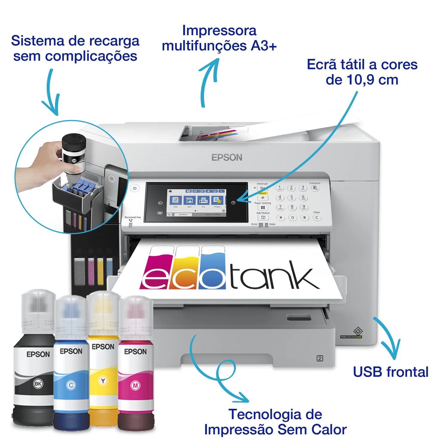 Impressora Multifunções Epson EcoTank Pro ET-16680 A3 Wi-Fi Duplex - Imagem 7