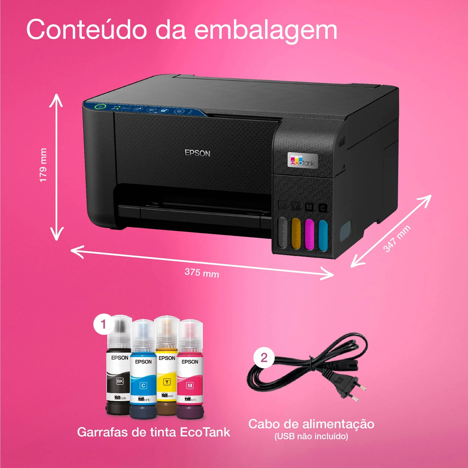 Impressora multifunções Epson EcoTank ET-2861 A4 Jato de Tinta 5760x1440 DPI 33 ppm Wi-Fi - Imagem 6