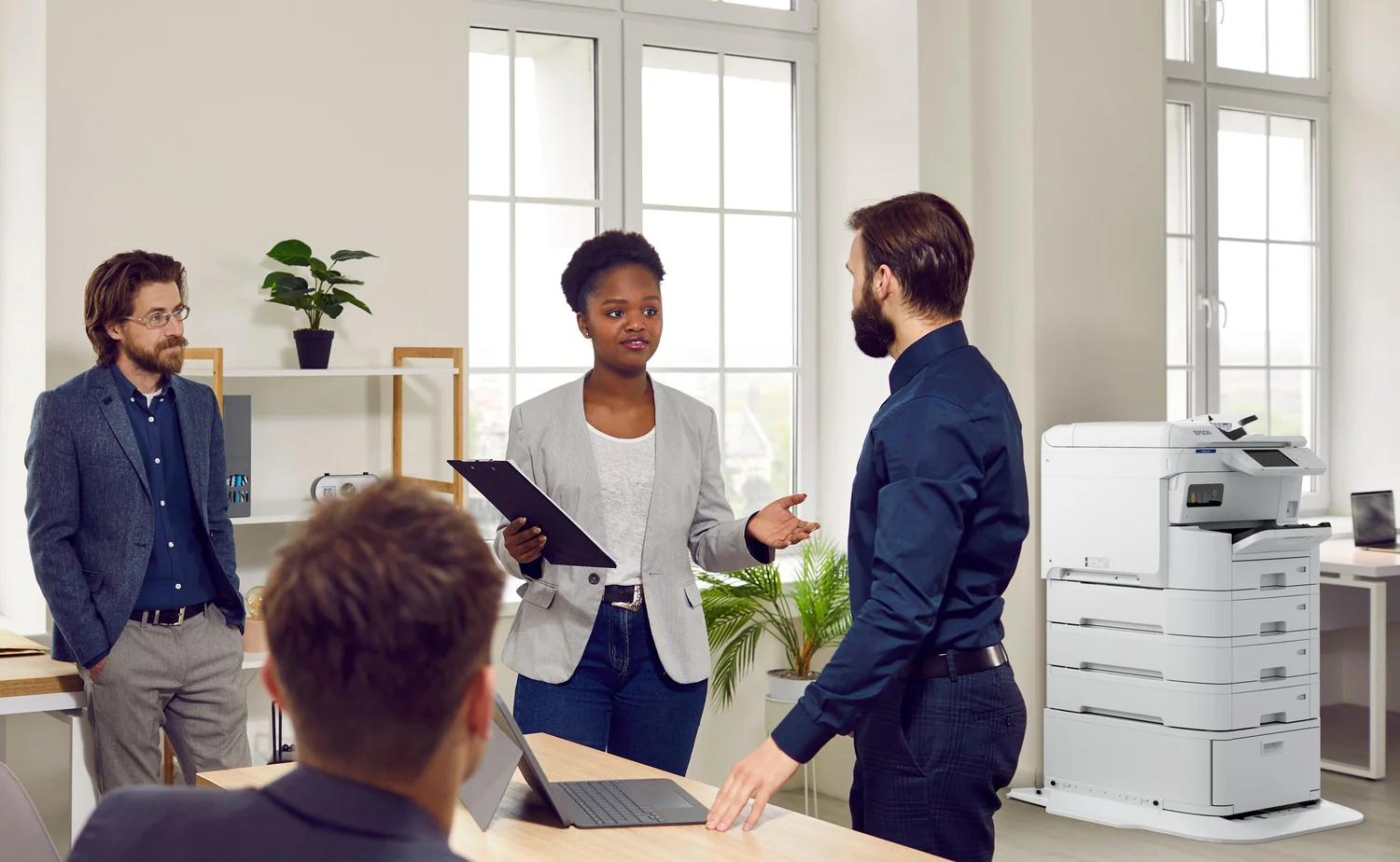 Impressora multifunções Epson WorkForce Pro EM-C7100DWF jato de tinta A3+ Wi-Fi com fax e duplex - Imagem 9