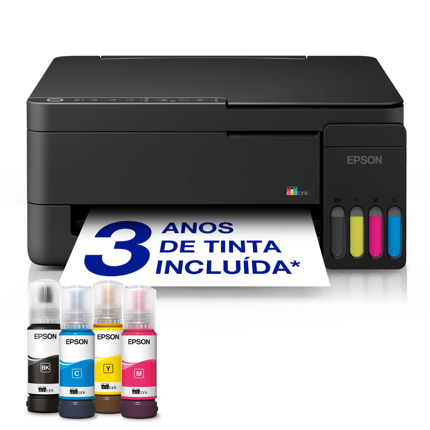 Impressora Multifunções Epson EcoTank ET-2911 Jacto de Tinta A cores Wi-Fi Wi-Fi Direct Ethernet Preto - Imagem 2