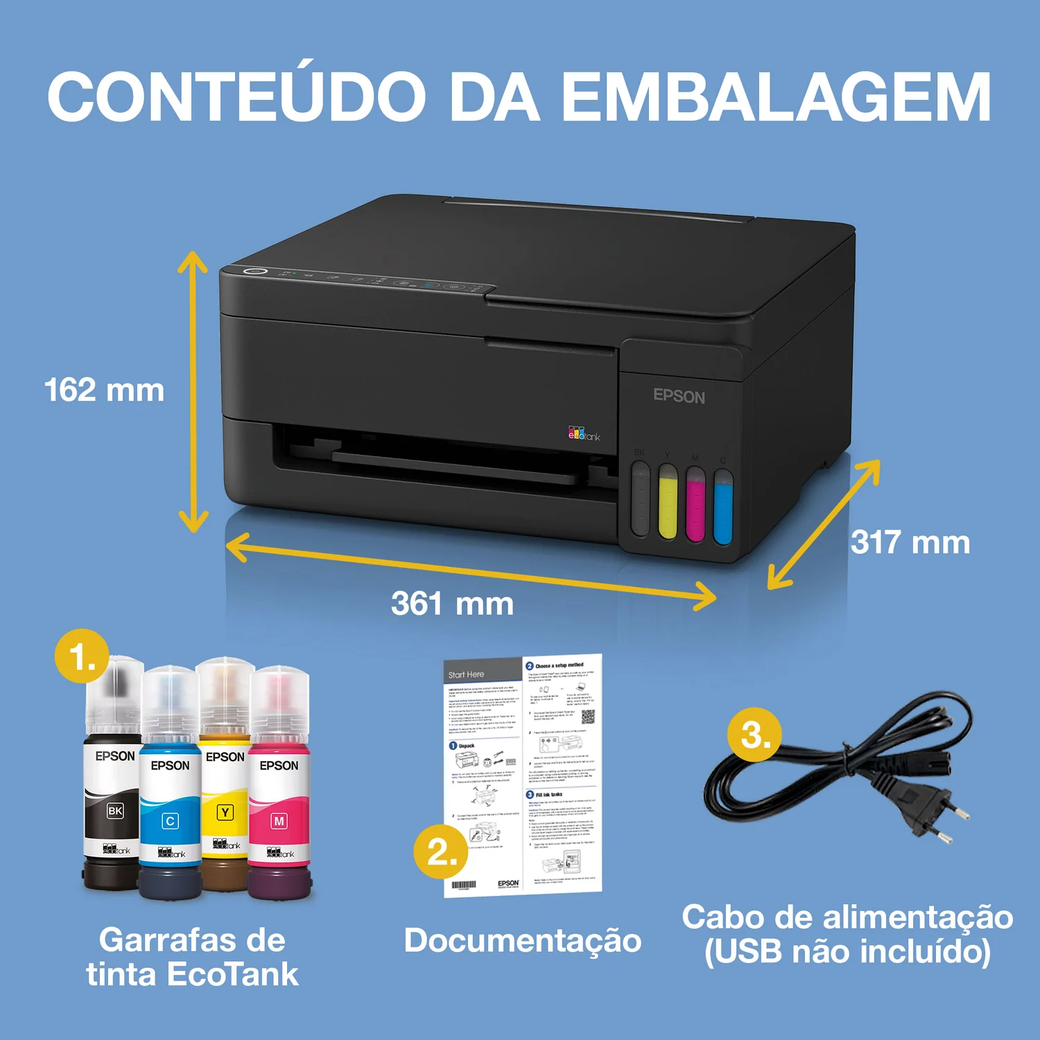 Impressora Multifunções Epson EcoTank ET-2911 Jacto de Tinta A cores Wi-Fi Wi-Fi Direct Ethernet Preto - Imagem 6
