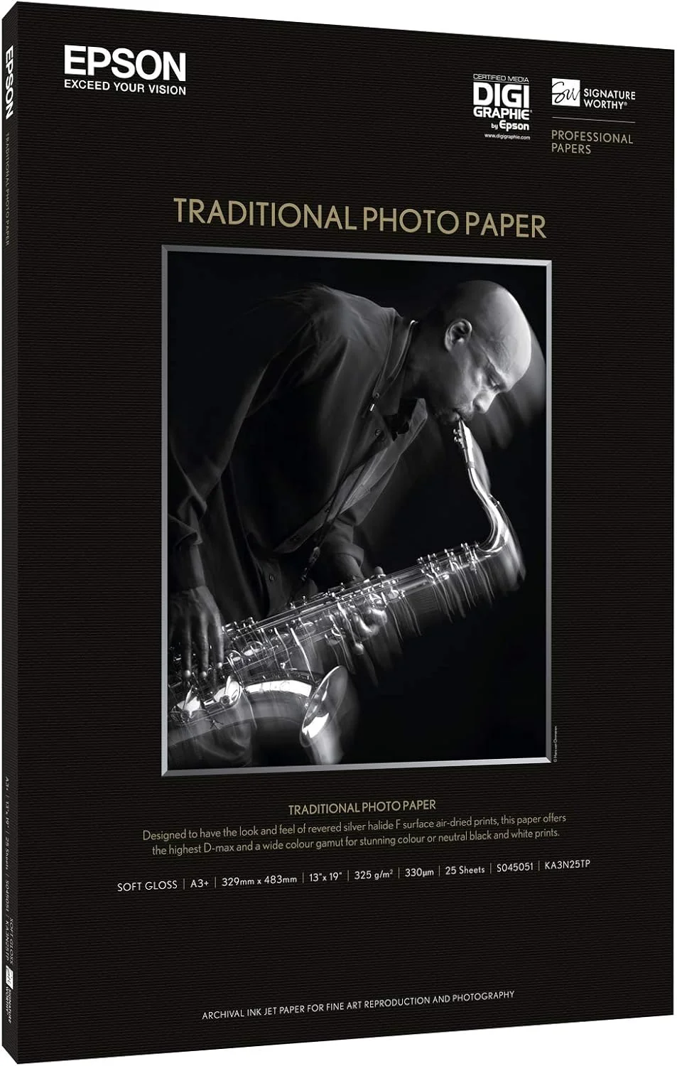 Papel Fotográfico Epson Traditional Photo Paper A3+ 325g/m² 25 Folhas - Imagem 2