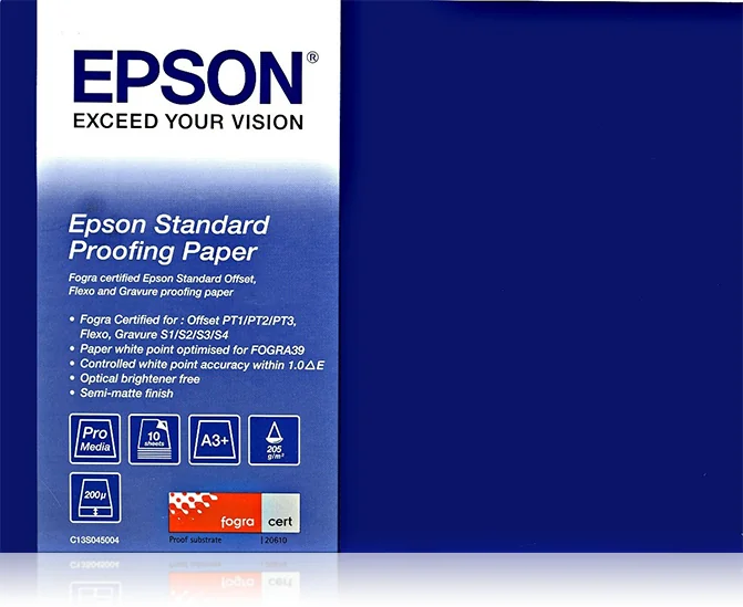 Papel de Prova Standard para Plotter Epson Standard Proofing Paper 240 24" — 30,5 m 205g/m² - Imagem 1