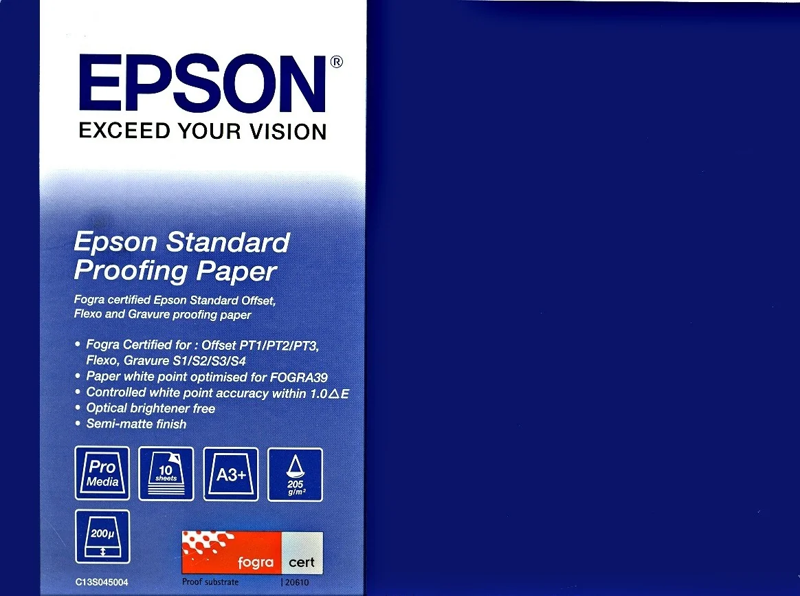 Papel de Prova Standard para Plotter Epson Standard Proofing Paper 240 24" — 30,5 m 205g/m² - Imagem 2