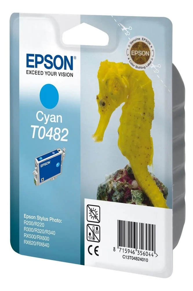 Tinteiro Epson T0482 Ciano Stylus Photo R300/R500 Original - Imagem 2