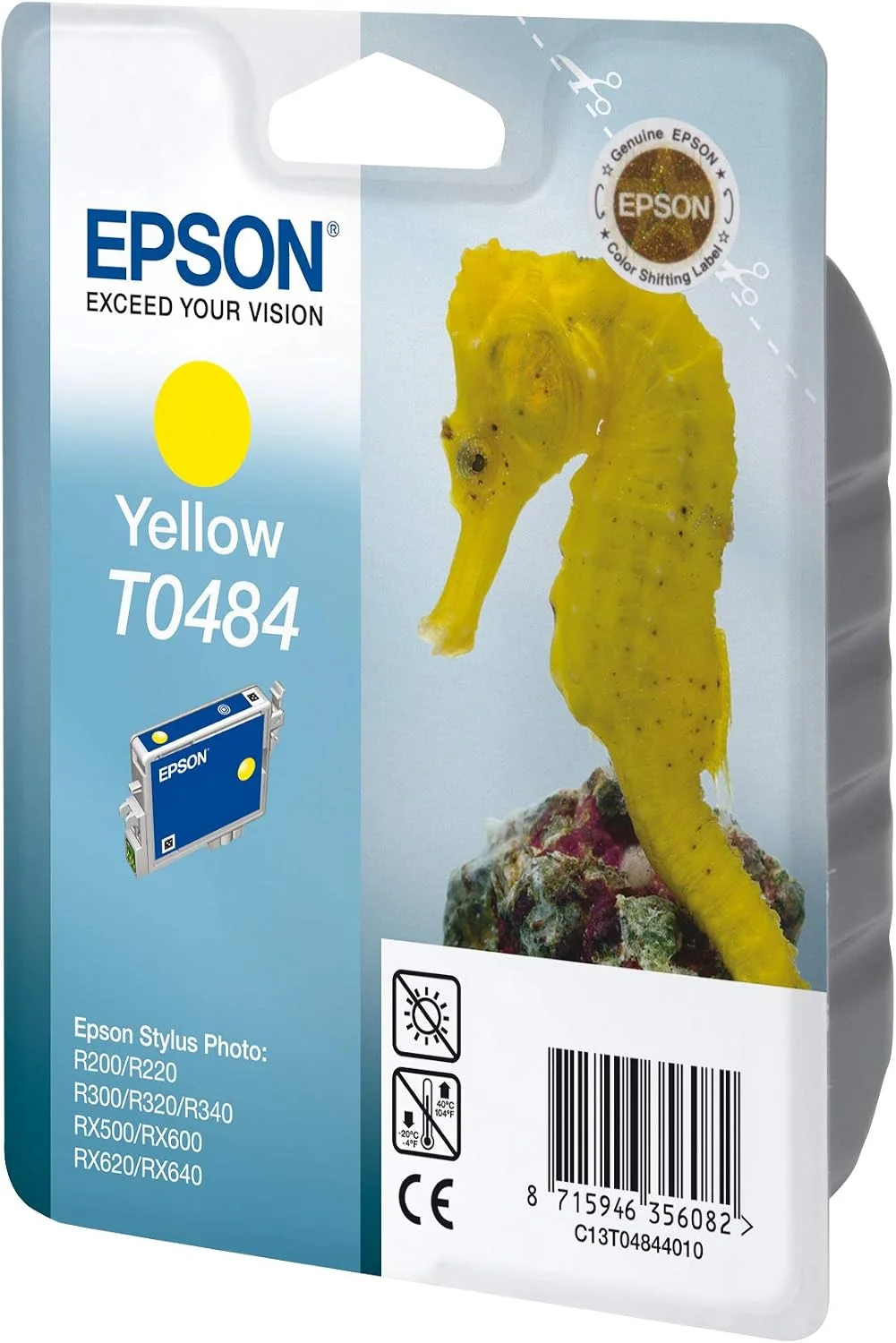 Tinteiro Epson T0484 Seahorse Amarelo para Stylus Photo R300/R500 — Original - Imagem 3