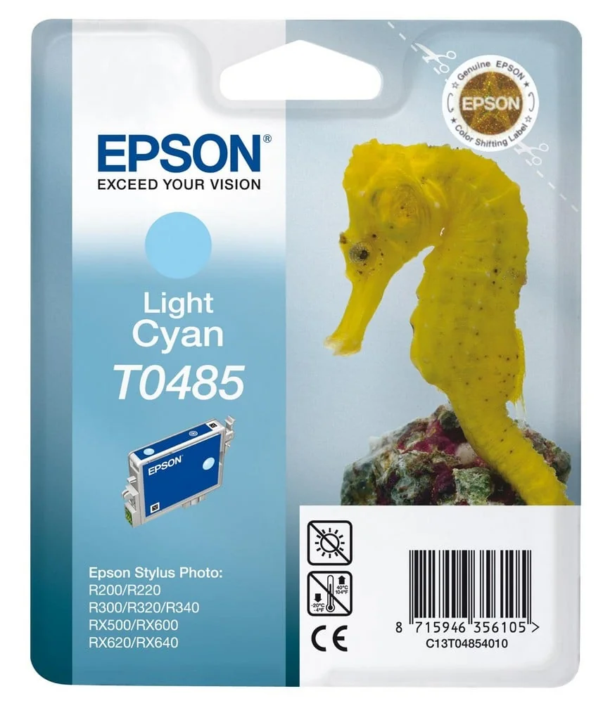 Tinteiro Epson T0485 Ciano Claro Stylus Photo R300/R500 Original - Imagem 2