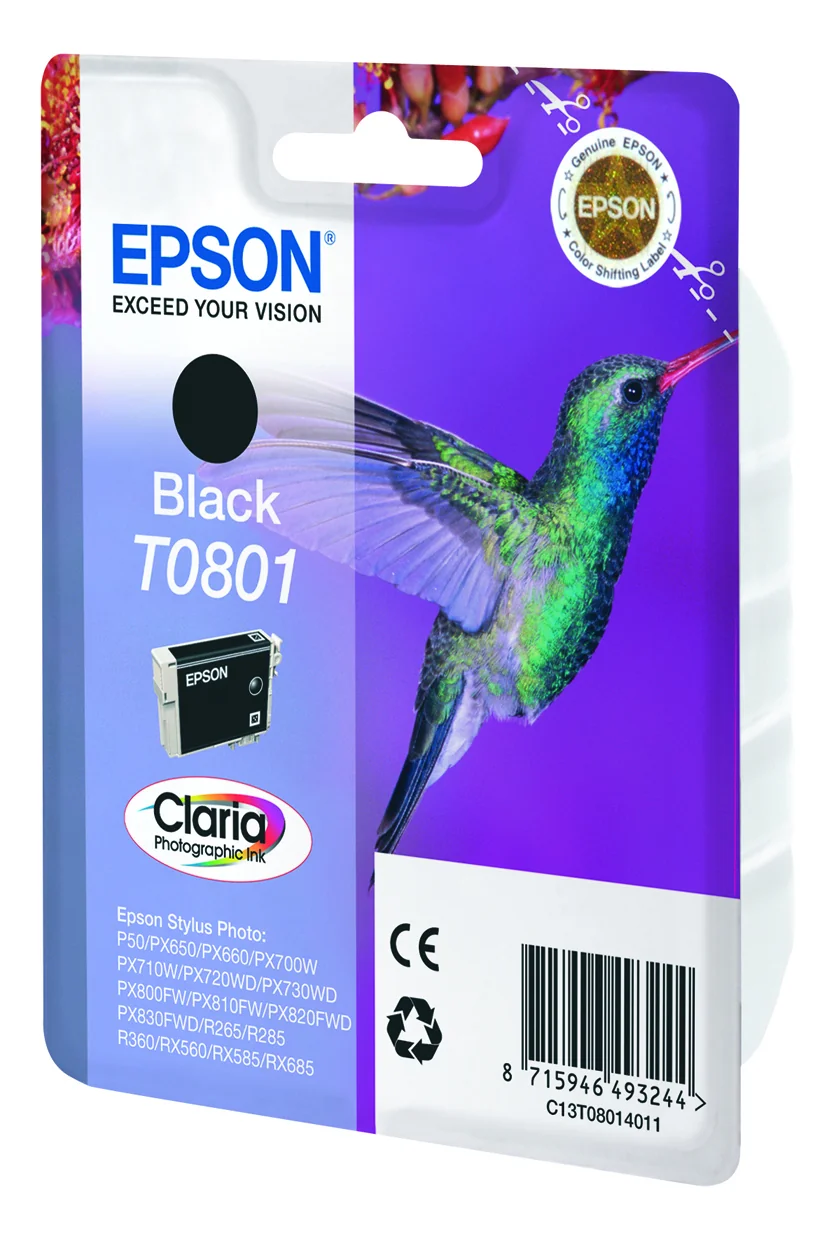 Tinteiro Epson T0801 Preto Claria Photographic Original - Imagem 2