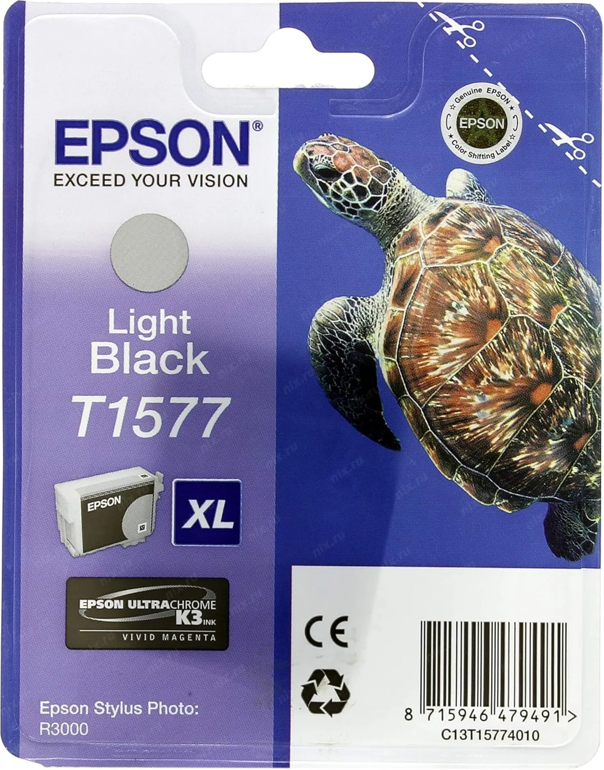Tinteiro Epson T1577 Cinzento Claro UltraChrome K3 Original 25,9 ml para Stylus Photo R3000 - Imagem 1