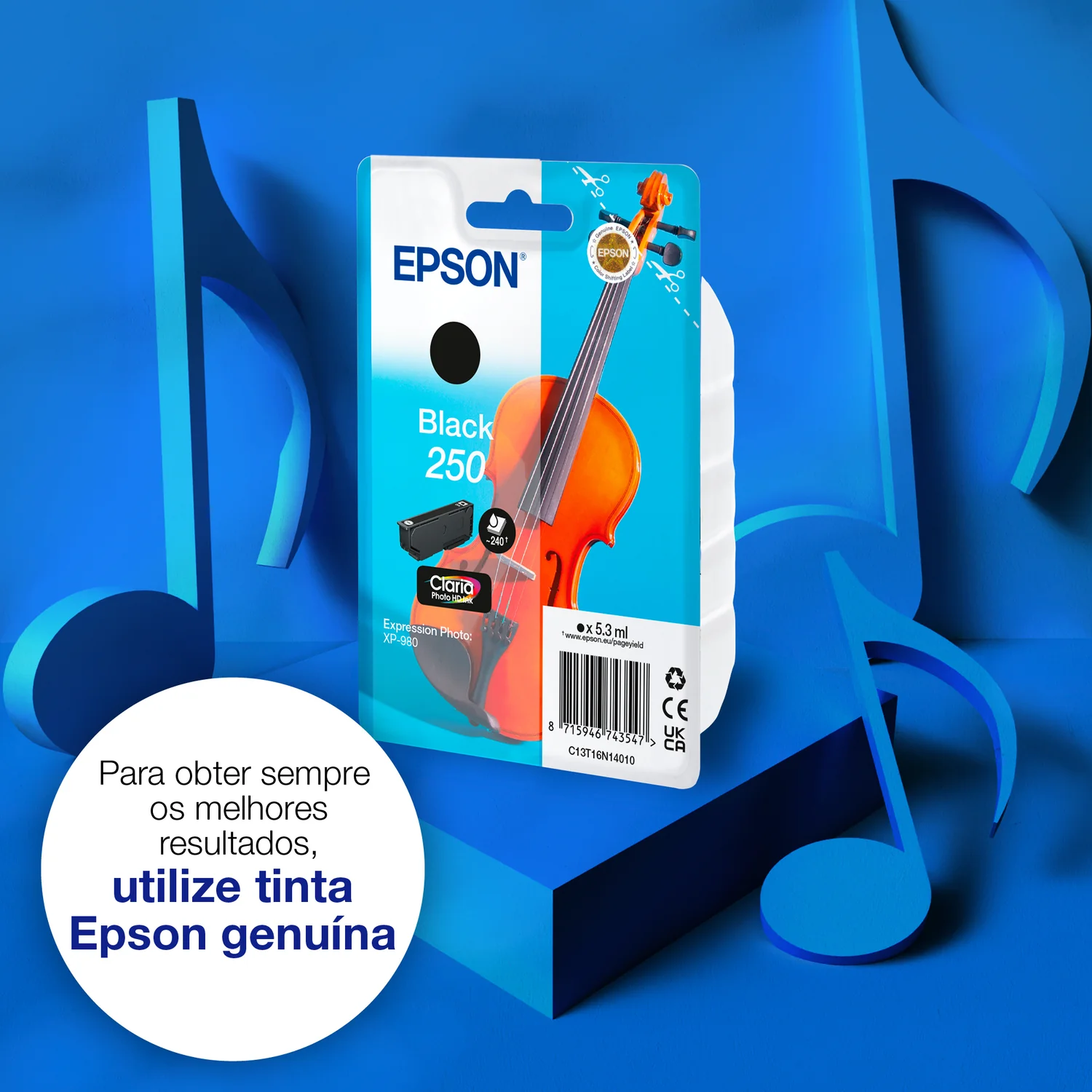 Tinteiro Epson 250 Preto Original Claria Photo HD para Expression Photo XP-980 - Imagem 3