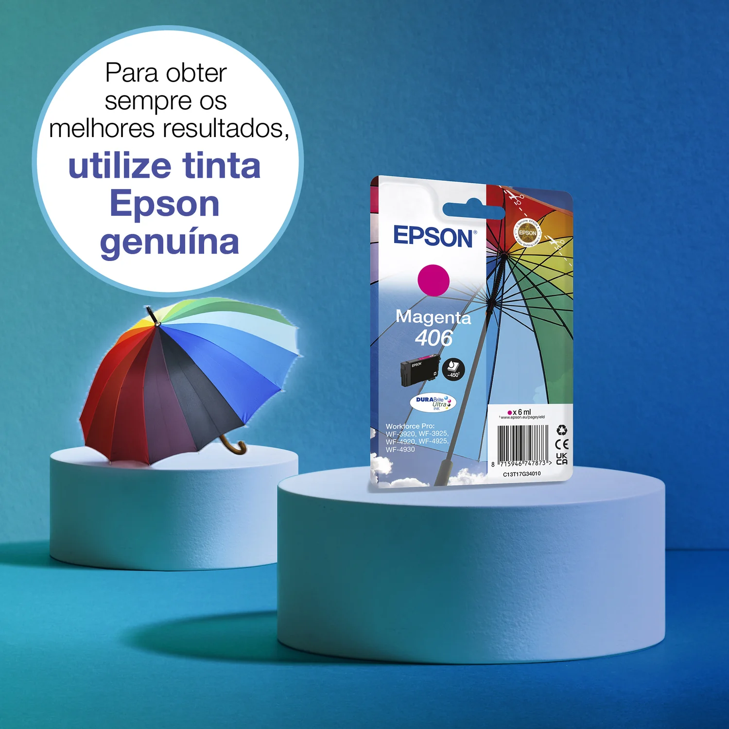Tinteiro Epson 406 Magenta DURABrite Ultra 6ml 450 Páginas - Imagem 1