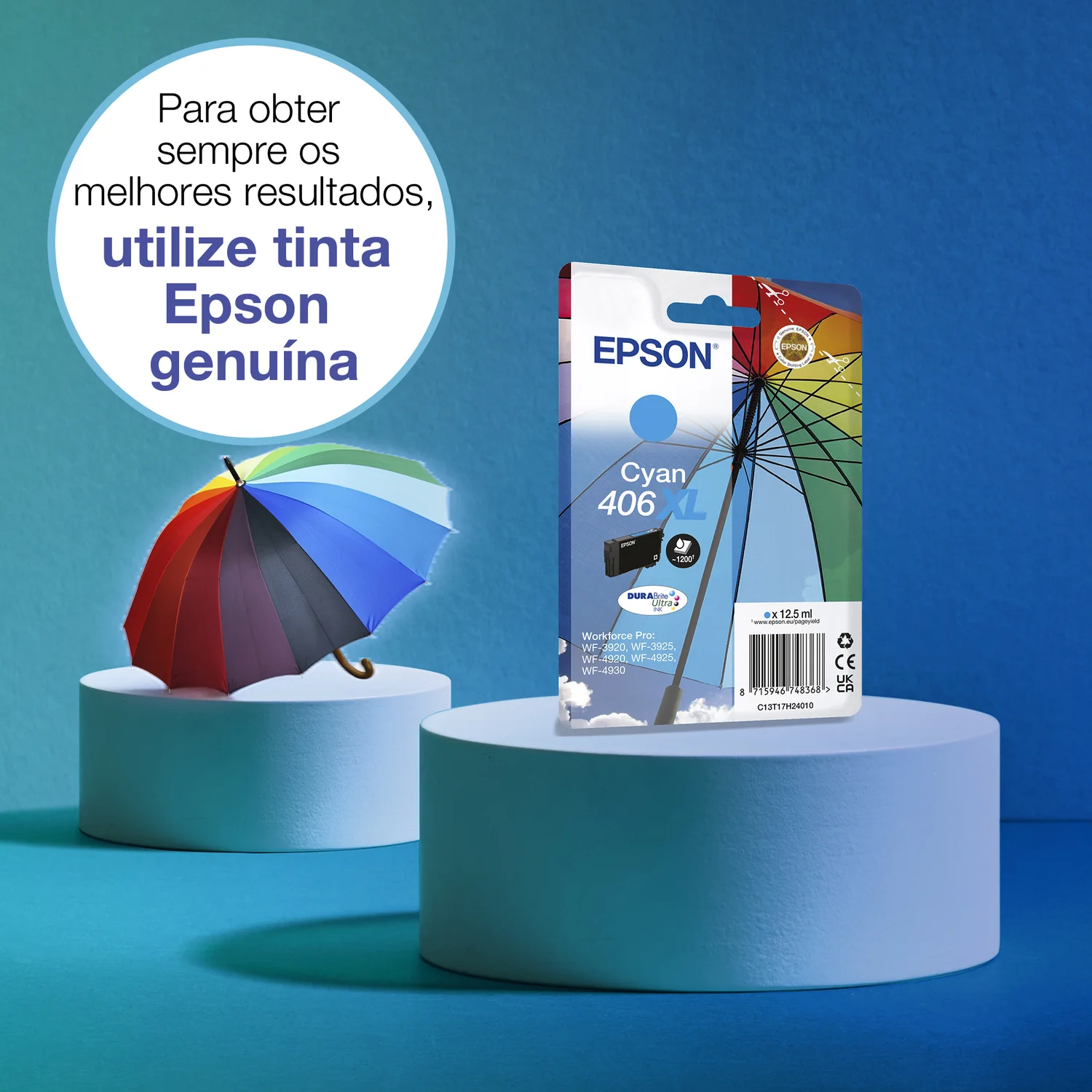 Tinteiro Epson 406XL DURABrite Ultra Ciano 12.5ml High Yield - Imagem 2