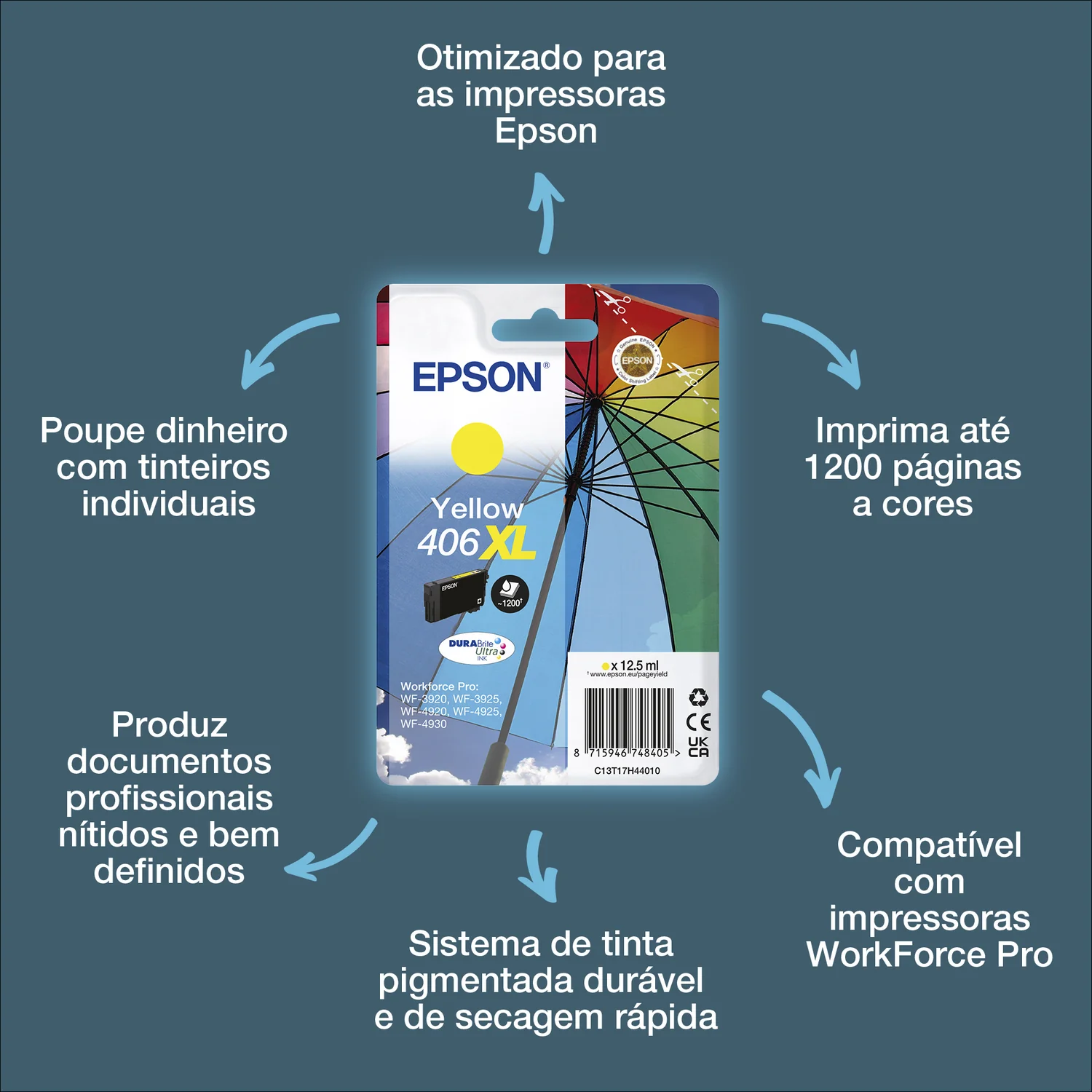 Tinteiro Epson 406XL Amarelo DURABrite Ultra High Yield 12.5ml - Imagem 4