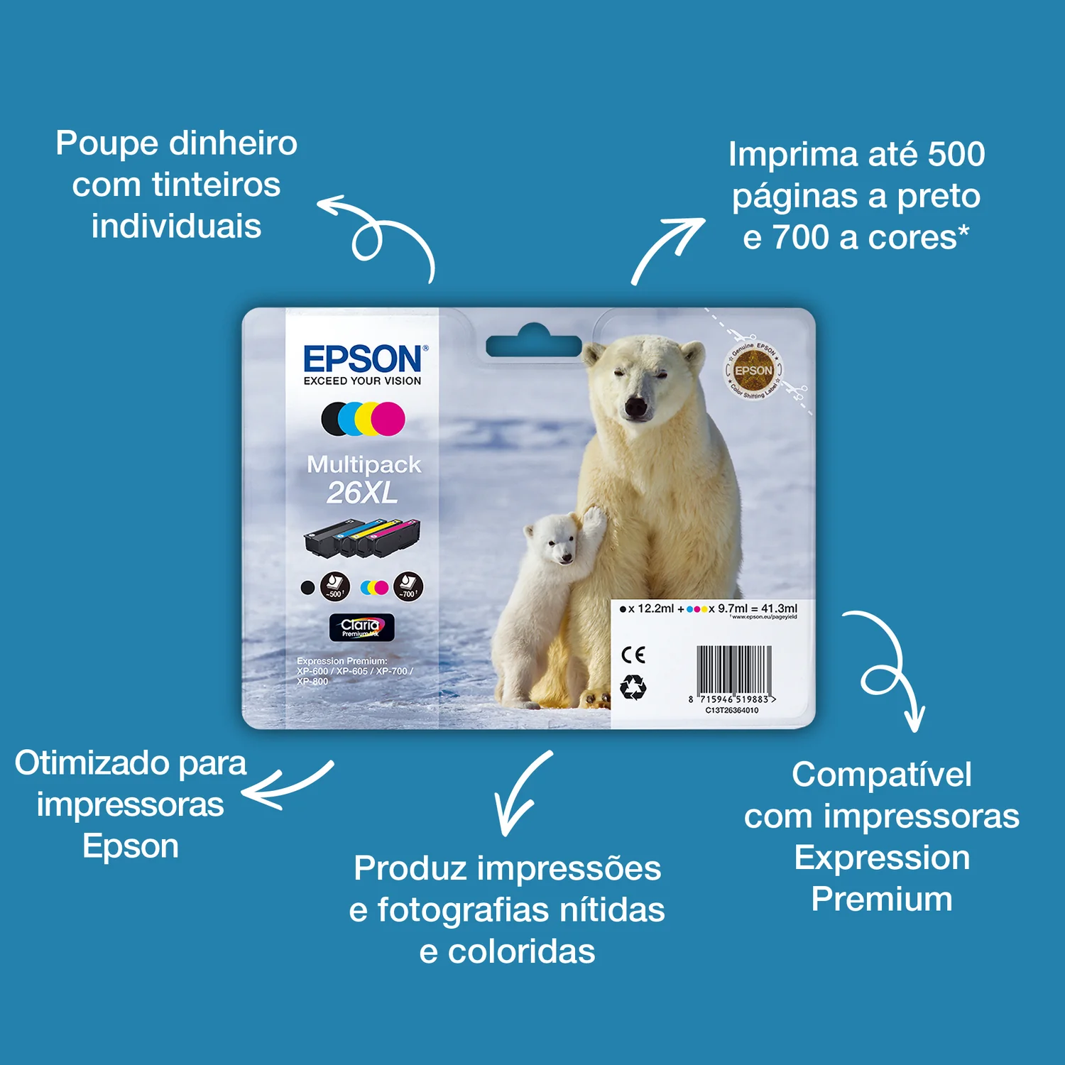 Tinteiro Epson 26XL Magenta Claria Premium Ink Original Alto Rendimento - Imagem 4