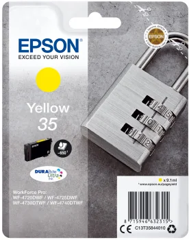Tinteiro Epson 35 Amarelo Original DURABrite Ultra 650 Páginas WorkForce Pro - Imagem 1